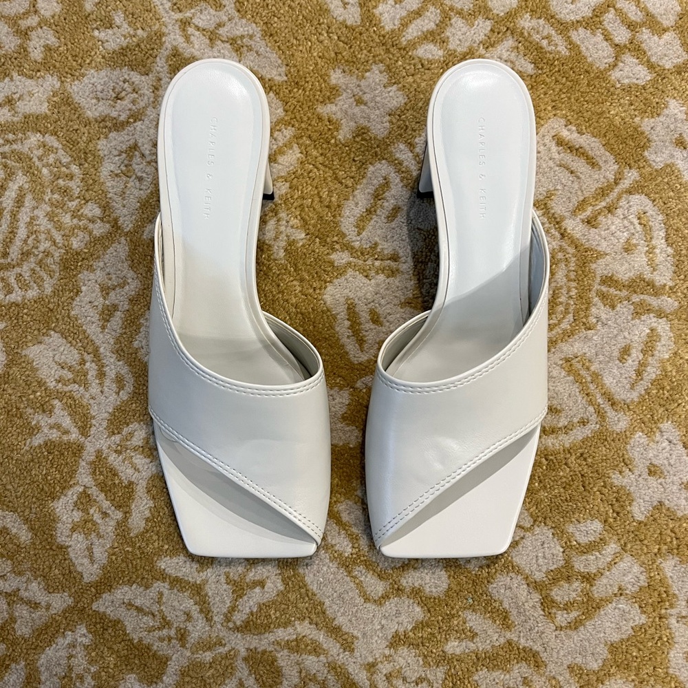 Asymmetrical Square Toe Mule